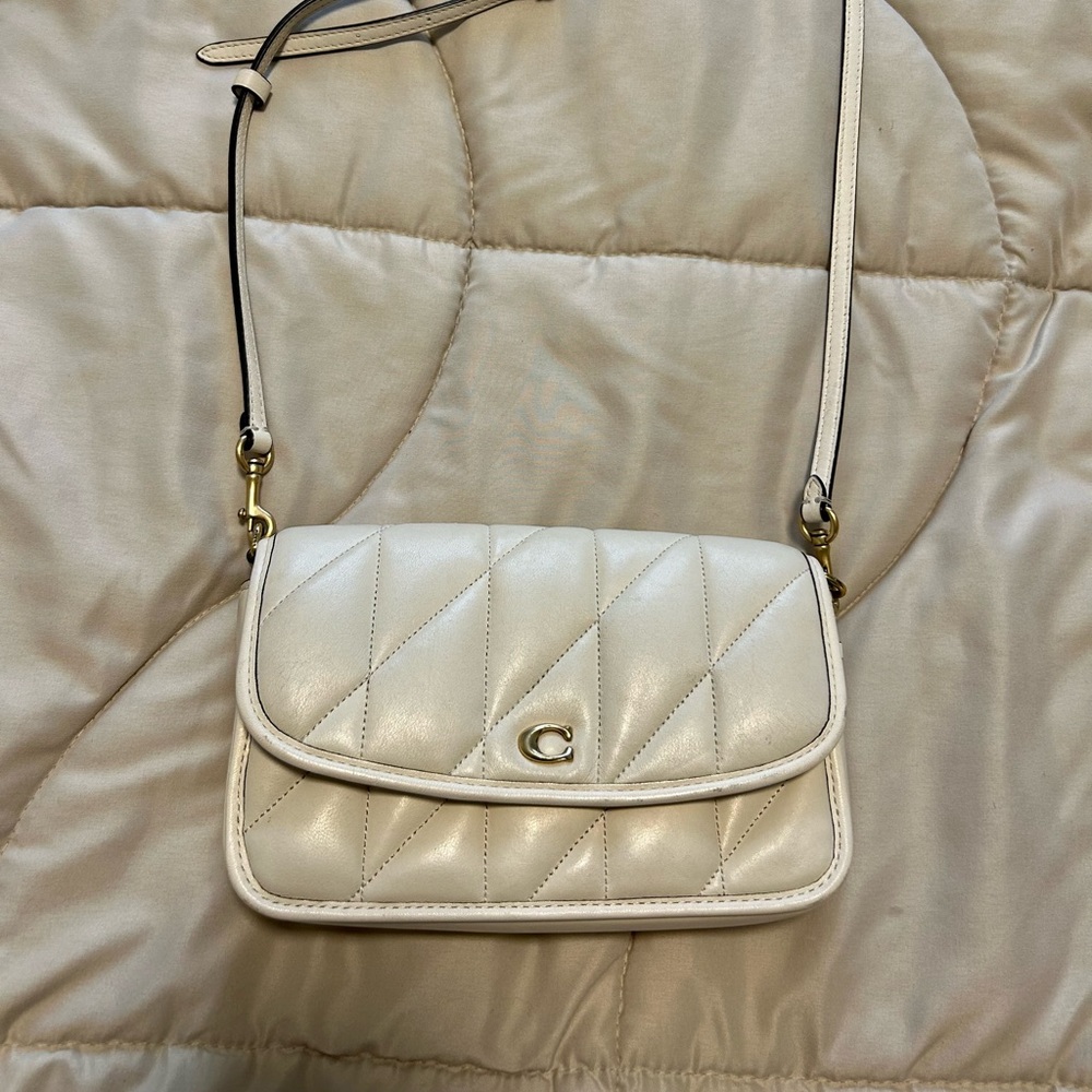 Coach White Quilted Crossbody